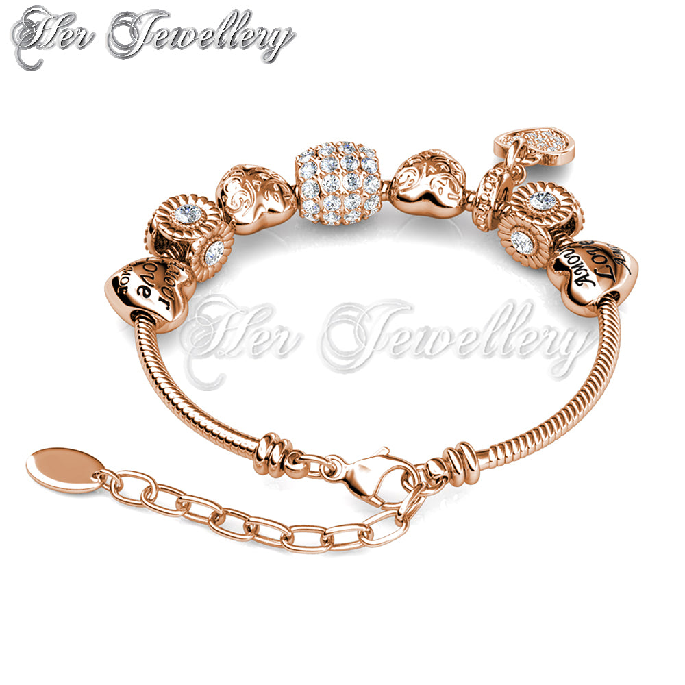 Swarovski Crystals Ti'Amo Charm Bracelet - Her Jewellery