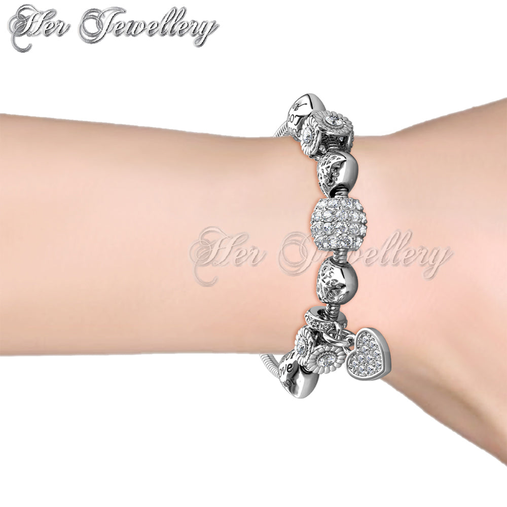 Swarovski Crystals Ti'Amo Charm Bracelet - Her Jewellery