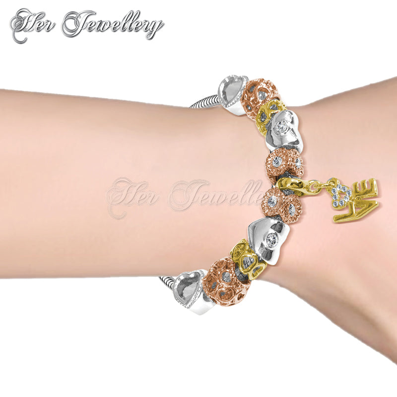 Swarovski Crystals Vibrant Charm Bracelet - Her Jewellery