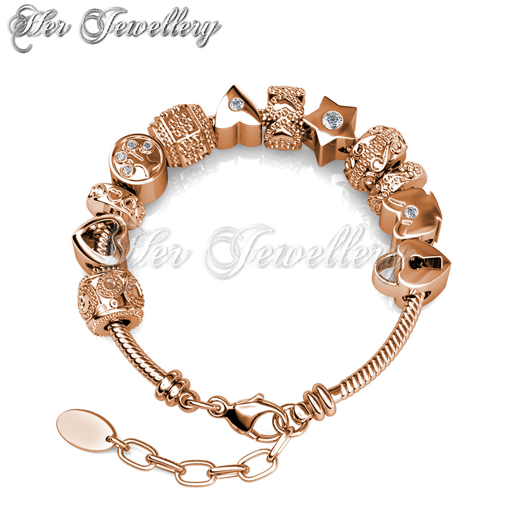 Swarovski Crystals Devoted Charm Bracelet - Her Jewellery