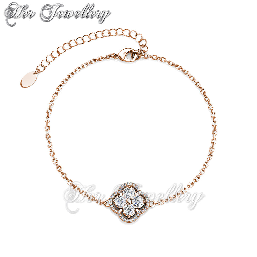 Swarovski Crystals Elegant Clover Bracelet - Her Jewellery