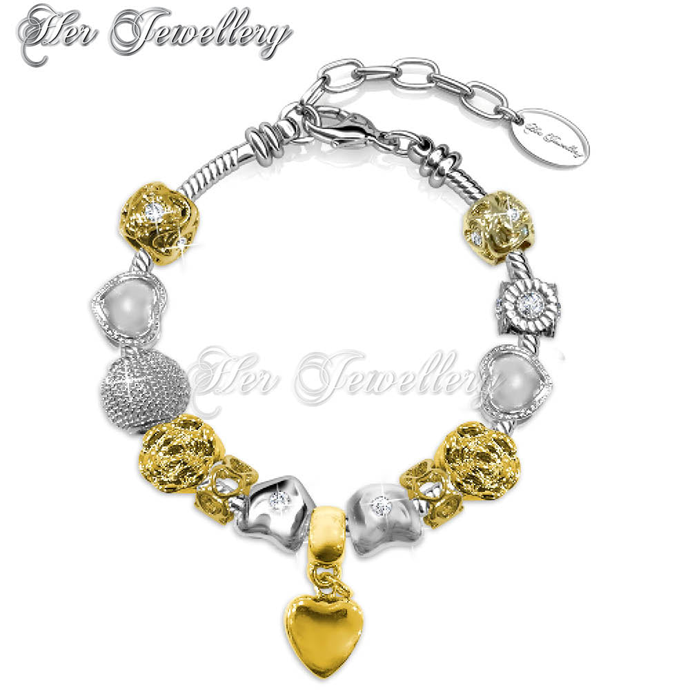 Swarovski Crystals Emma Charm Bracelet - Her Jewellery