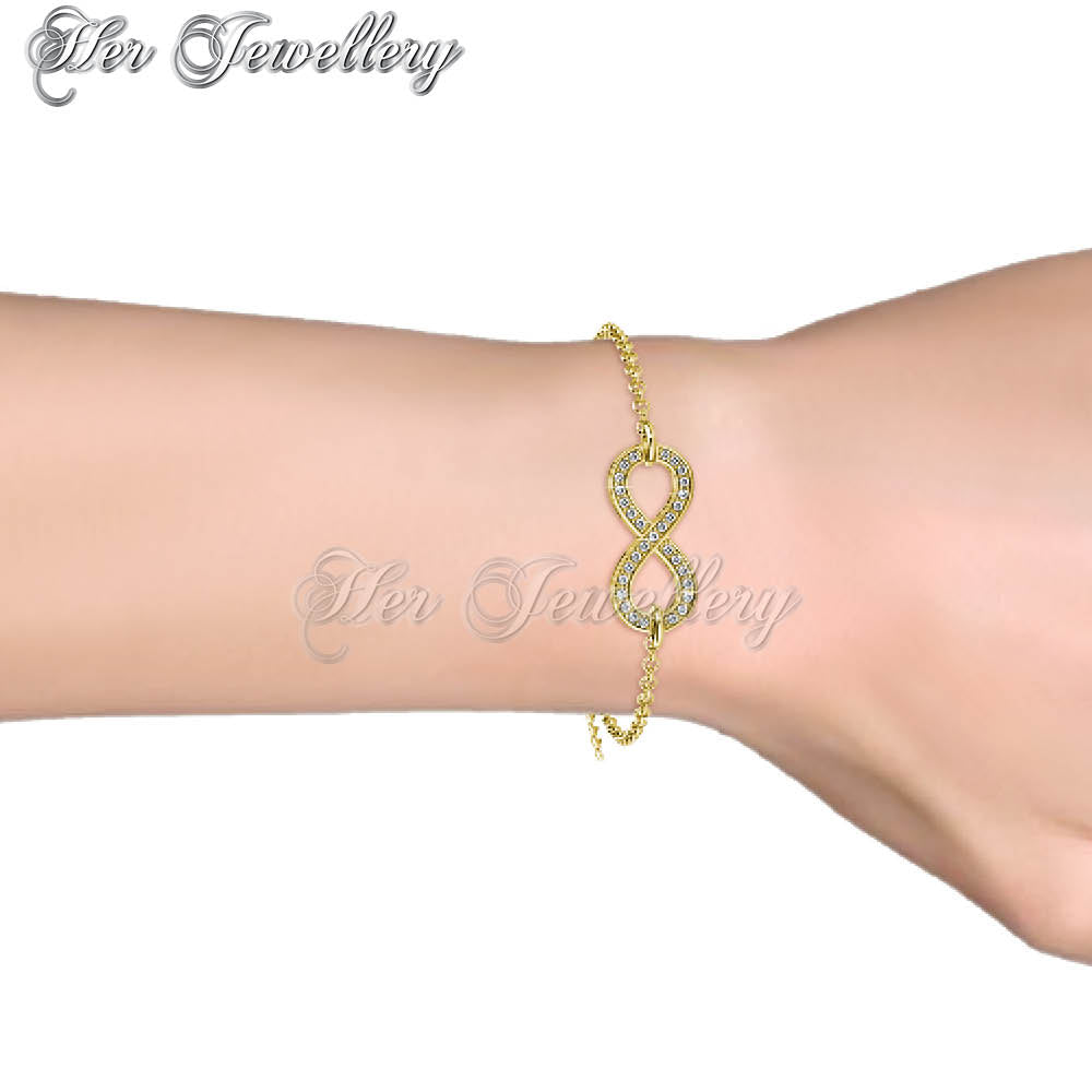 Swarovski Crystals Infinity Eight Bracelet - Her Jewellery