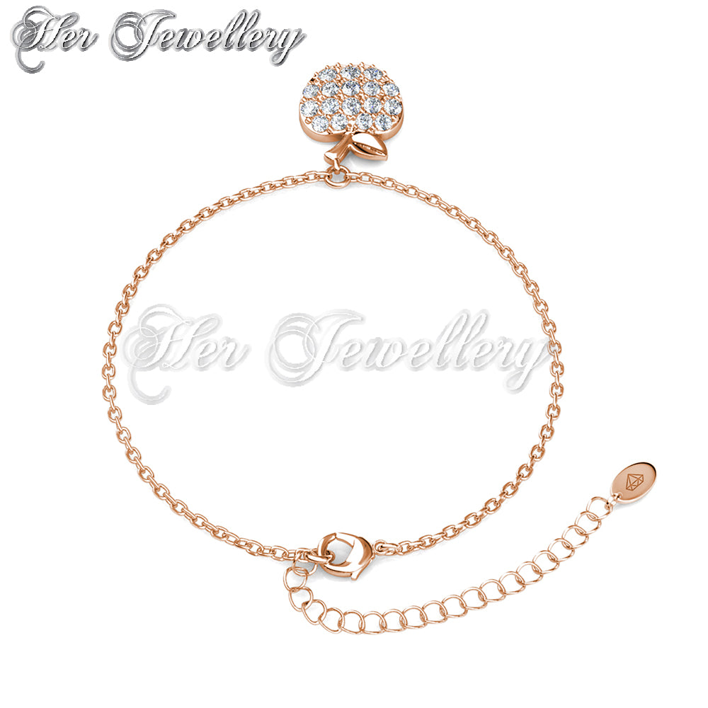 Swarovski Crystals Little Apple Bracelet - Her Jewellery