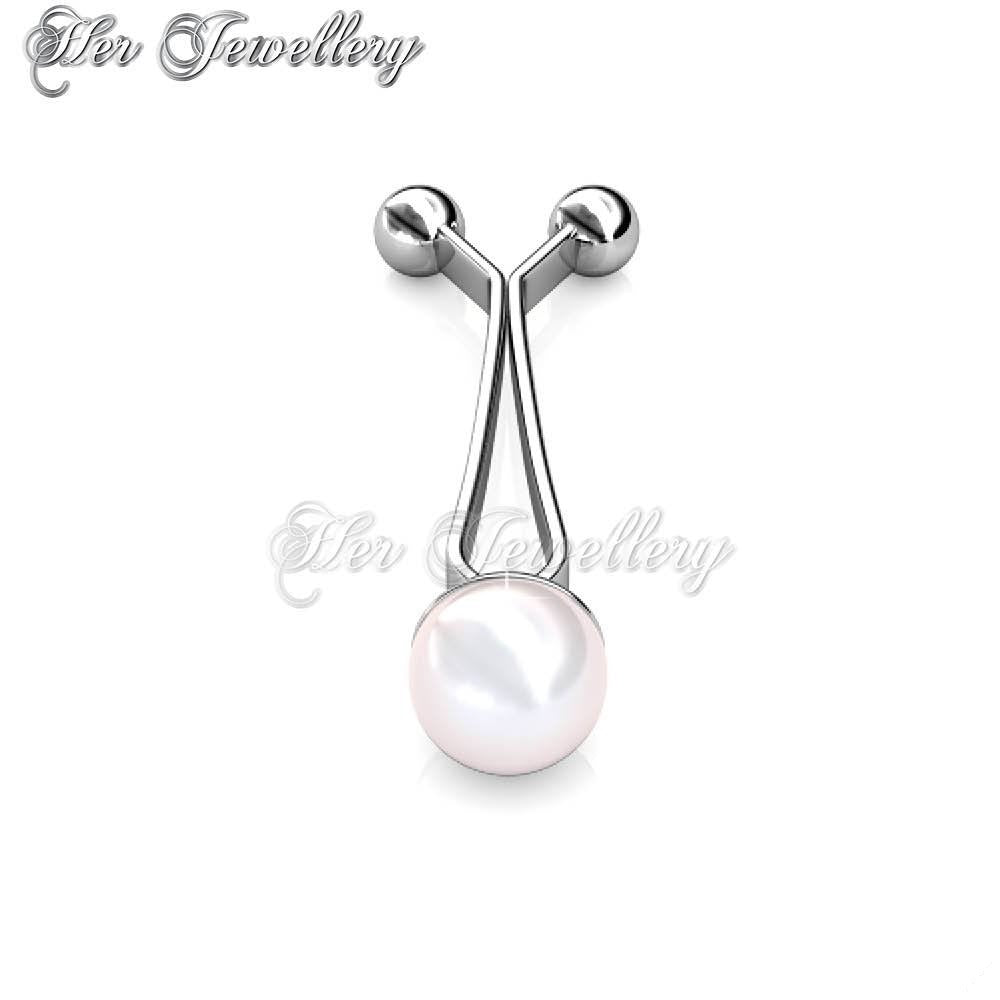 Swarovski Crystals Pearl Tudung Clip - Her Jewellery