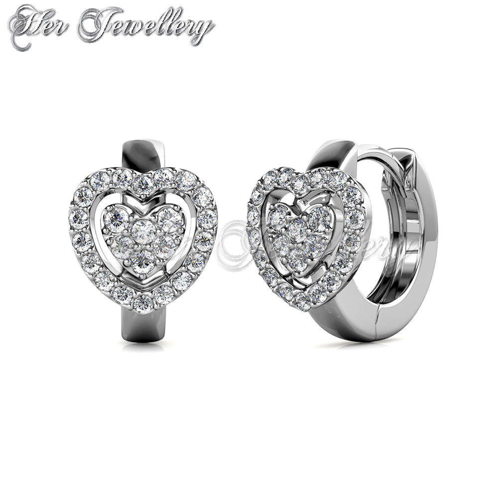 Swarovski Crystals Alys Heart Earrings - Her Jewellery