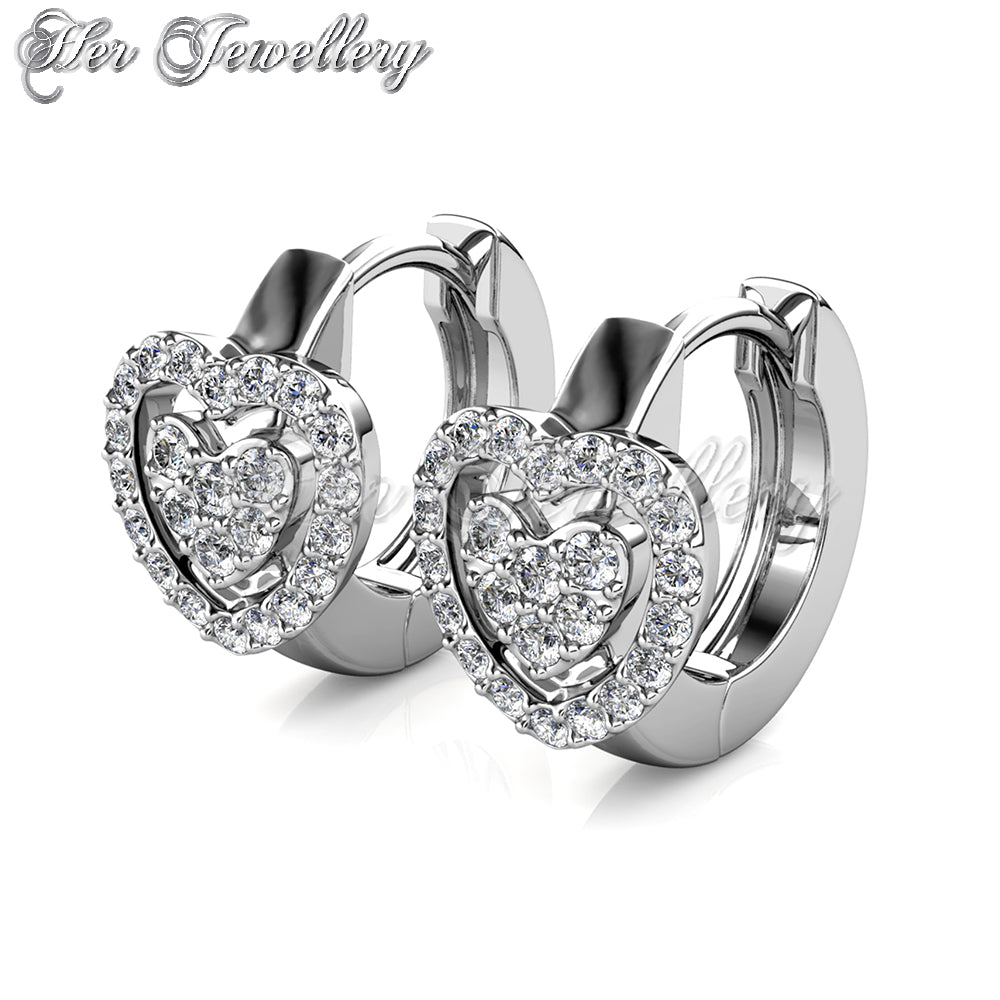 Swarovski Crystals Alys Heart Earrings - Her Jewellery