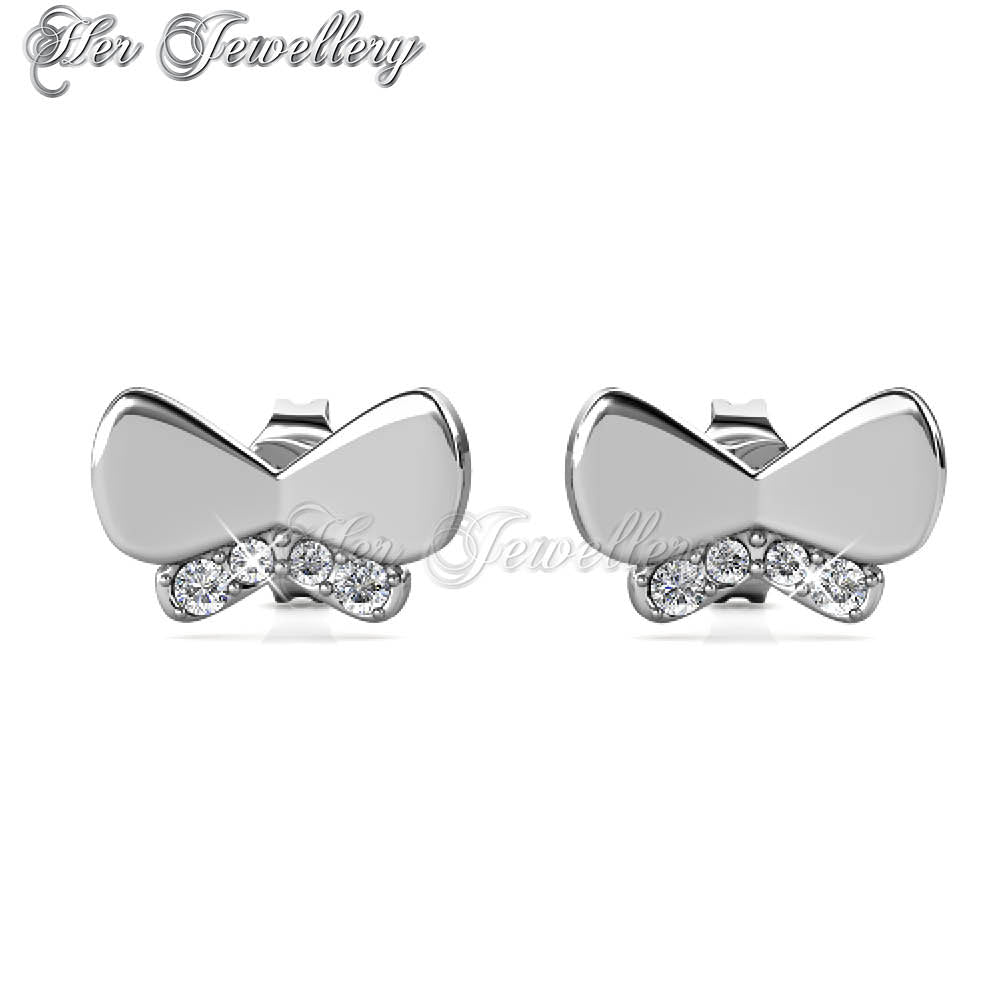 Swarovski Crystals Butterfly Bow Earrings - Her Jewellery