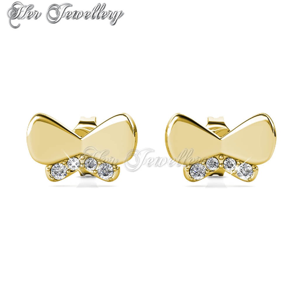 Swarovski Crystals Butterfly Bow Earrings - Her Jewellery