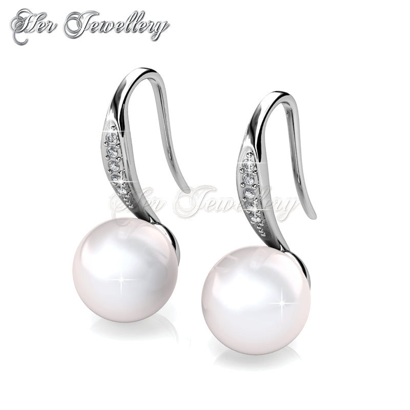 Swarovski Crystals Cecillia Pearl Earrings - Her Jewellery