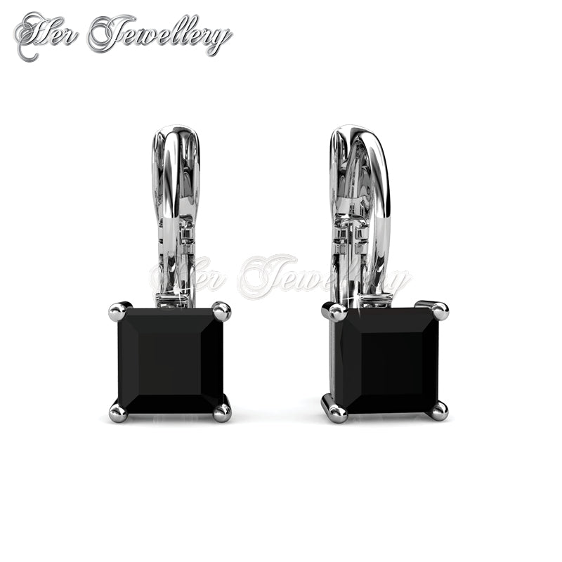 Swarovski Crystals Clip Square Earrings - Her Jewellery