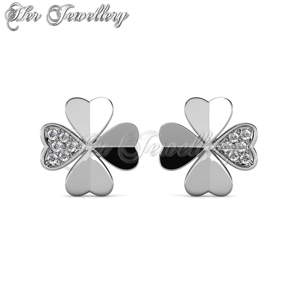 Swarovski Crystals Clover Petal Earrings - Her Jewellery