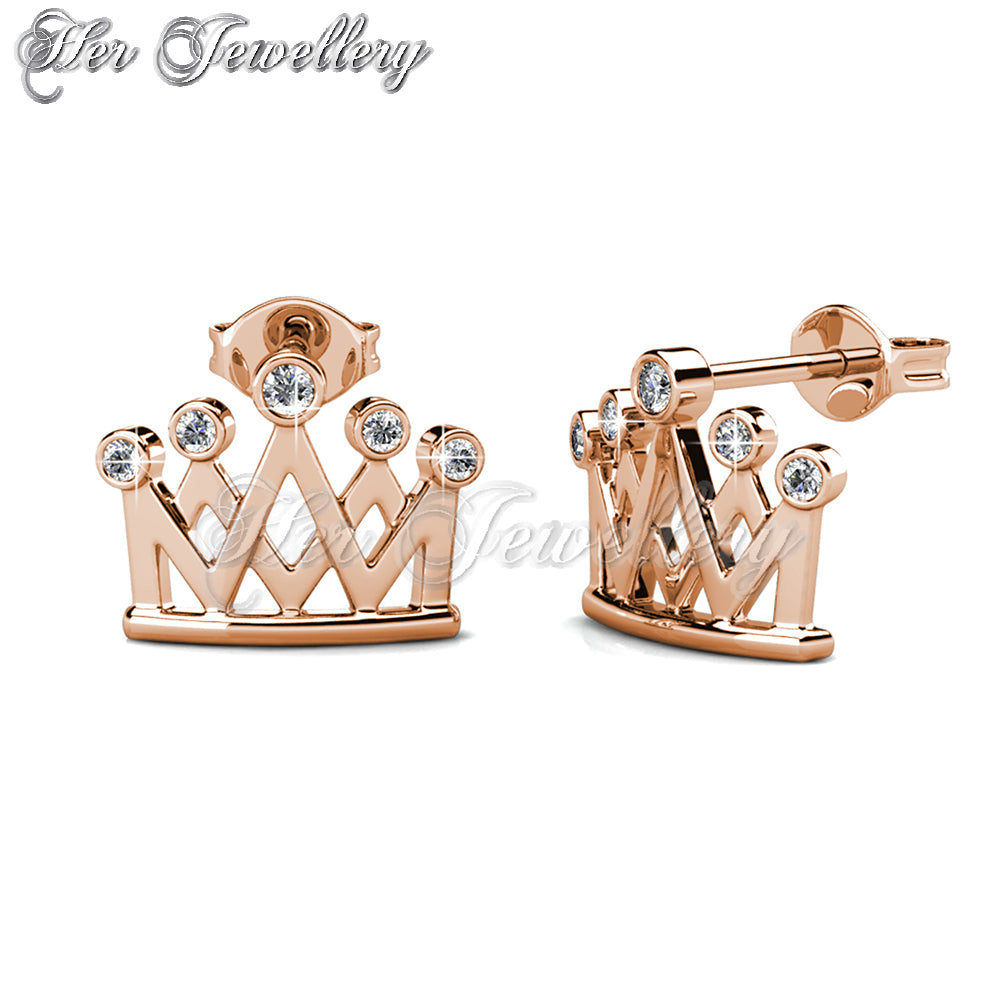 Swarovski Crystals Crown Earrings - Her Jewellery