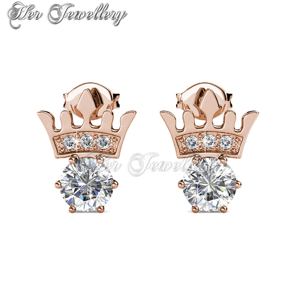 Swarovski Crystals Crown Jewel Earrings - Her Jewellery