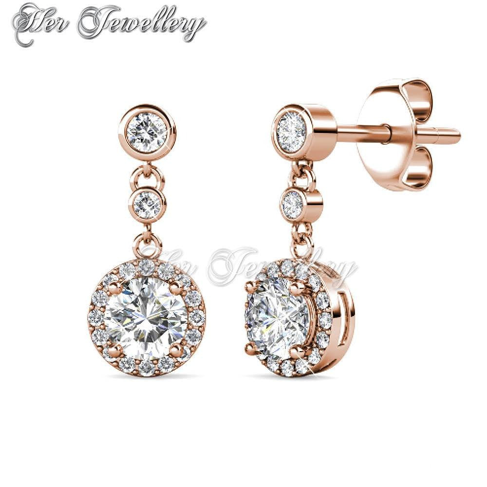 Swarovski Crystals Dangling Kreis Earrings - Her Jewellery