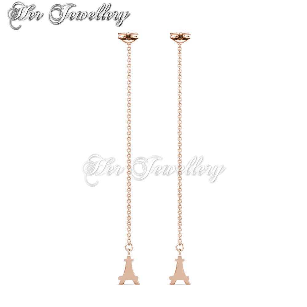 Swarovski Crystals Dangling Tower Earrings - Her Jewellery