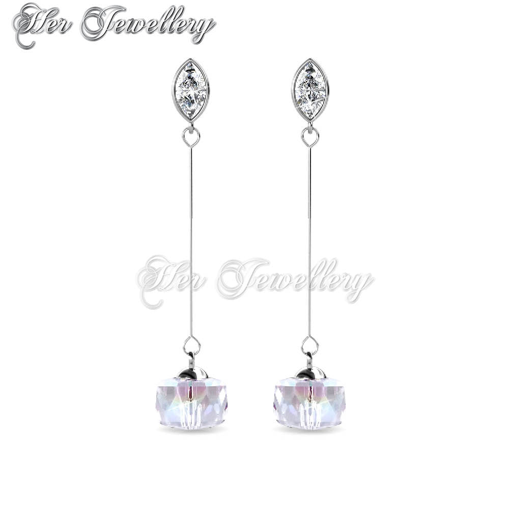 Swarovski Crystals Dangling Twine Earrings - Her Jewellery