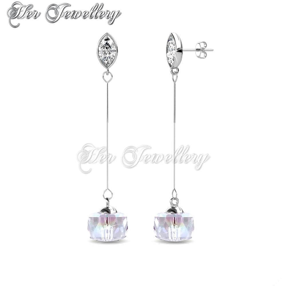 Swarovski Crystals Dangling Twine Earrings - Her Jewellery