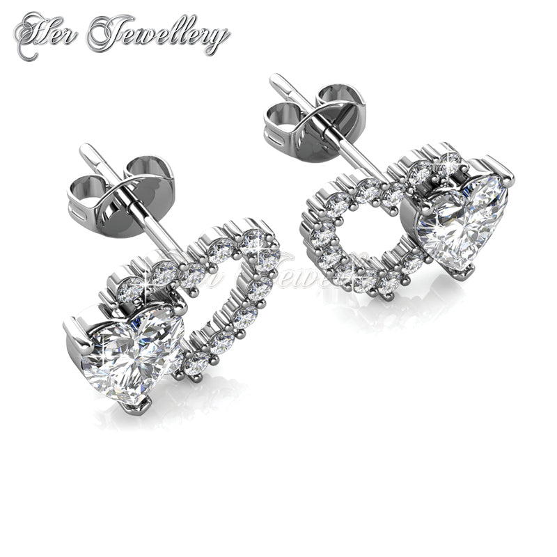 Swarovski Crystals Dear Love Earrings - Her Jewellery