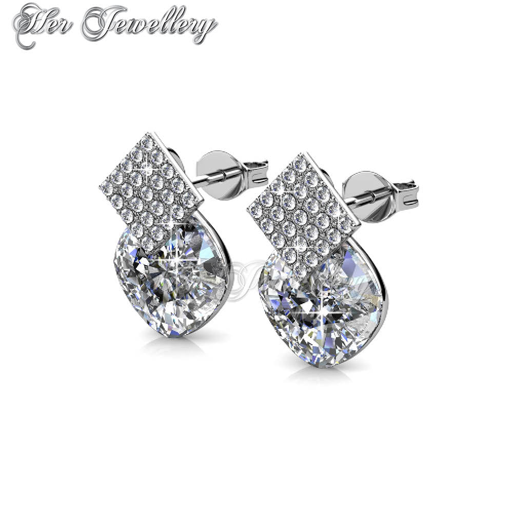 Swarovski Crystals Diamond Lucid Earrings - Her Jewellery