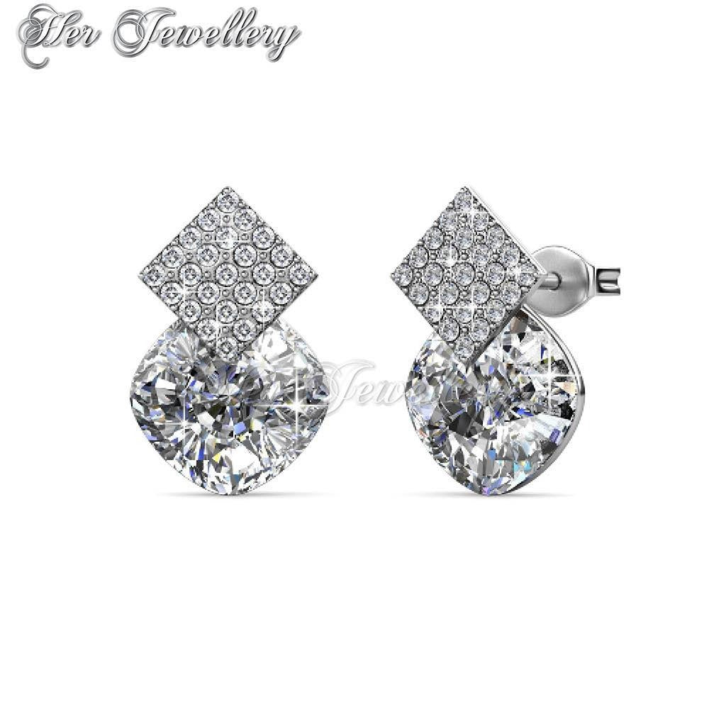 Swarovski Crystals Diamond Lucid Earrings - Her Jewellery