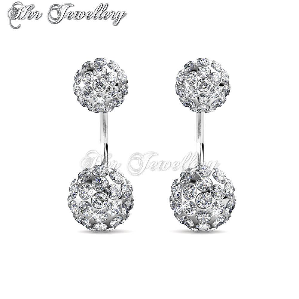 Swarovski Crystals Duo Spherical Earringsâ€ - Her Jewellery