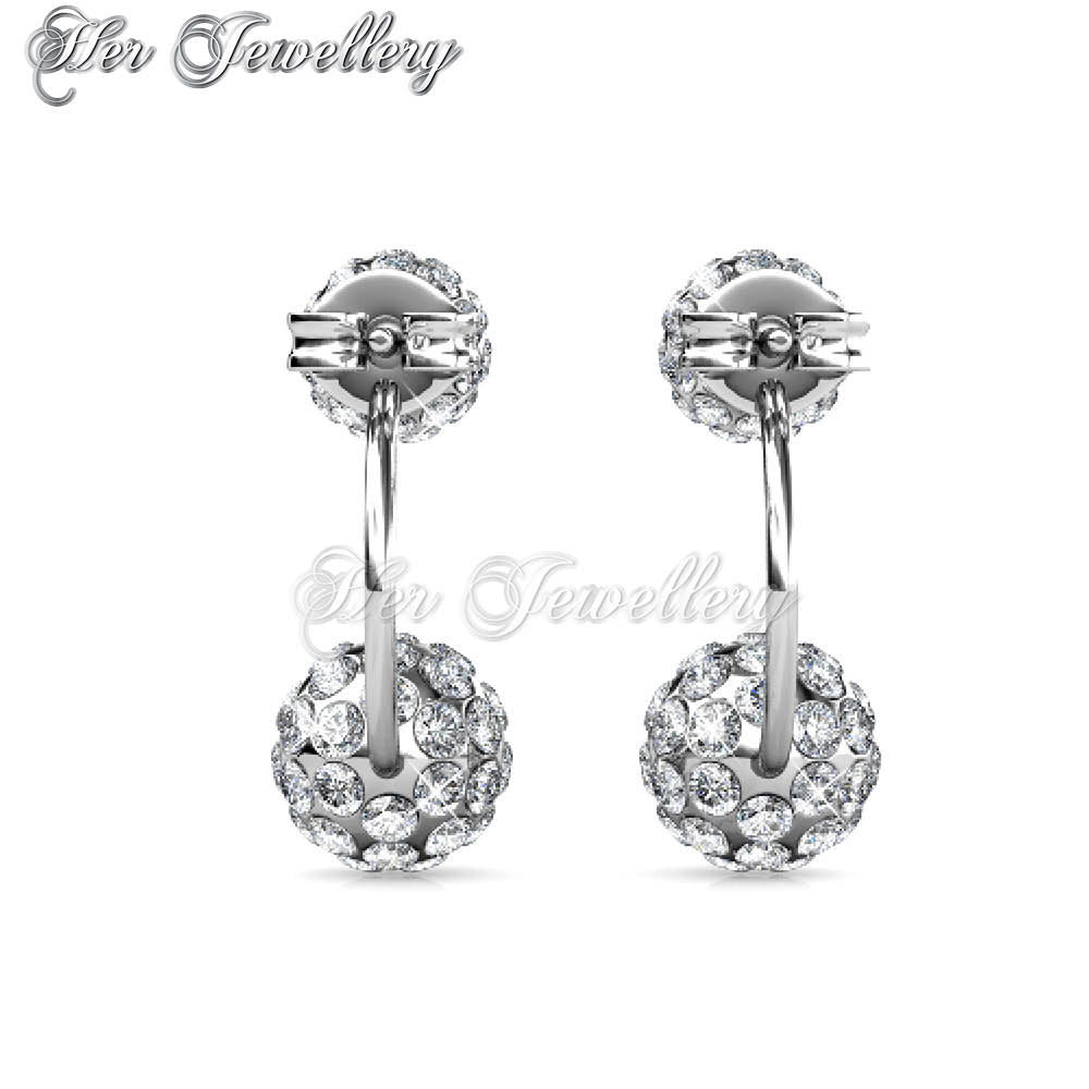 Swarovski Crystals Duo Spherical Earringsâ€ - Her Jewellery