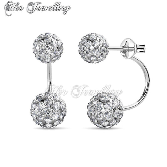 Swarovski Crystals Duo Spherical Earringsâ€ - Her Jewellery