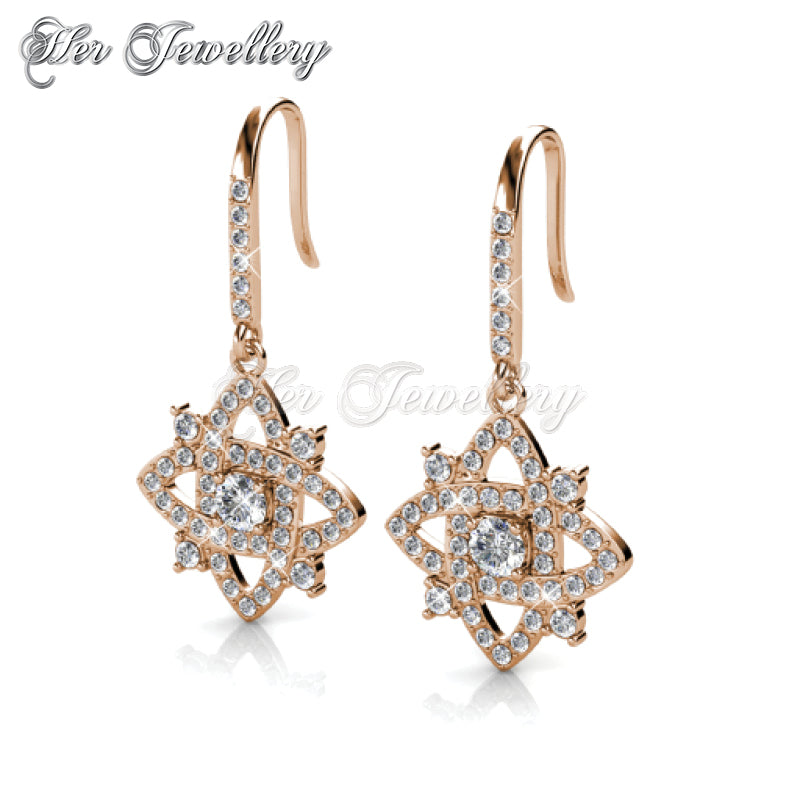 Swarovski Crystals Enchanted Cross Earrings (Rose Gold) - Her Jewellery