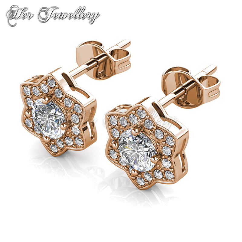 Swarovski Crystals Estella Earrings (Rose Gold) - Her Jewellery