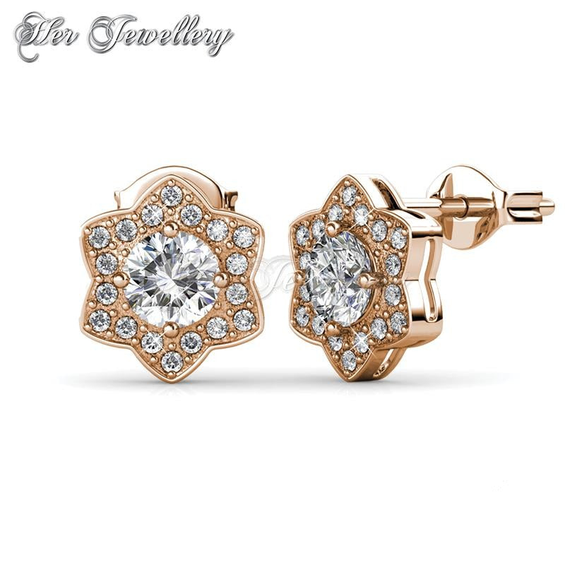 Swarovski Crystals Estella Earrings (Rose Gold) - Her Jewellery