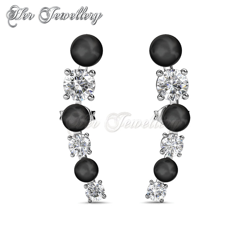 Swarovski Crystals Finley Earringsâ€ (Black) - Her Jewellery