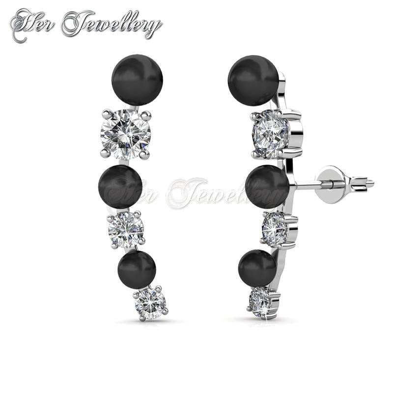 Swarovski Crystals Finley Earringsâ€ (Black) - Her Jewellery