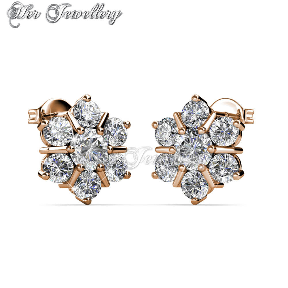 Swarovski Crystals Flowery Earringsâ€ - Her Jewellery