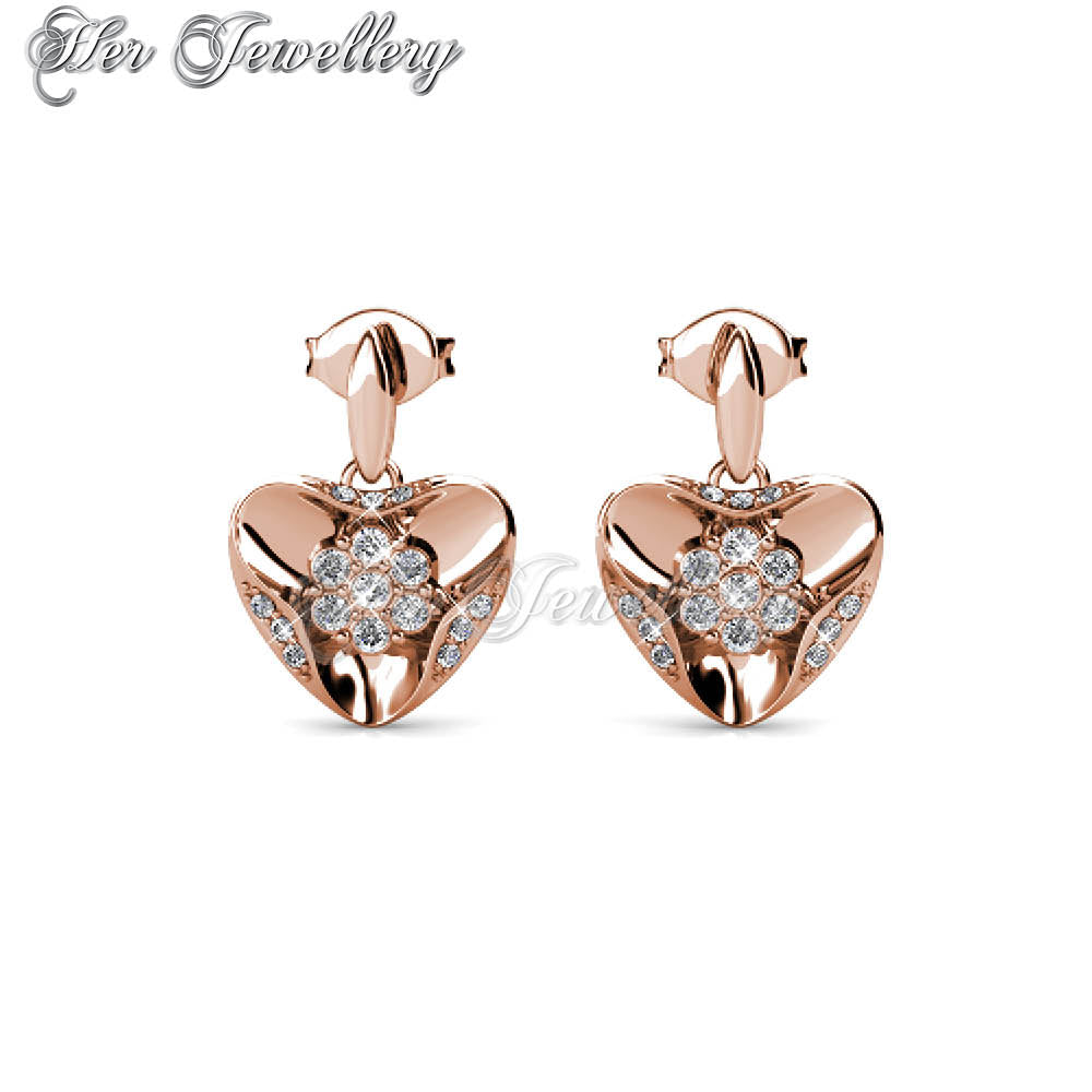 Swarovski Crystals Gusto Earrings (Rose Gold) - Her Jewellery