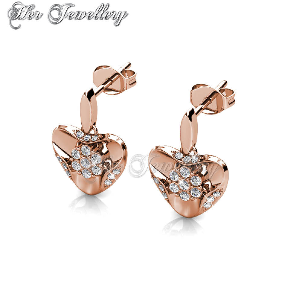 Swarovski Crystals Gusto Earrings (Rose Gold) - Her Jewellery
