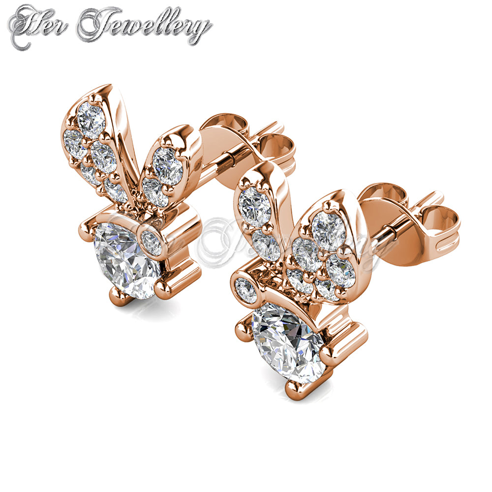 Swarovski Crystals Hopping Bunny Earrings - Her Jewellery