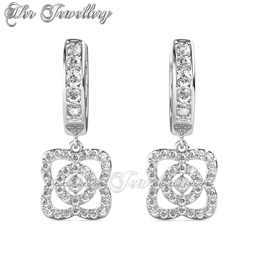 Swarovski Crystals Iris Hoop Earrings - Her Jewellery