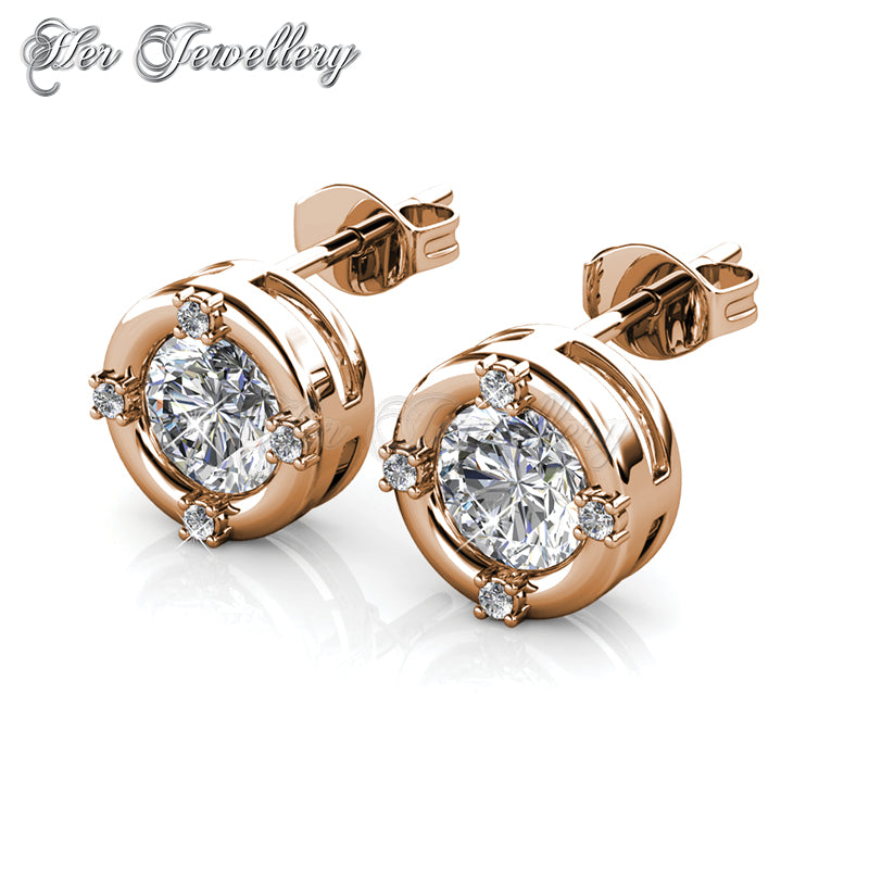 Swarovski Crystals Justine Earrings (Rose Gold) - Her Jewellery