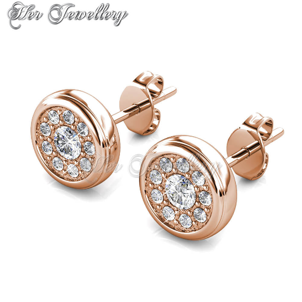 Swarovski Crystals Knob Earrings - Her Jewellery