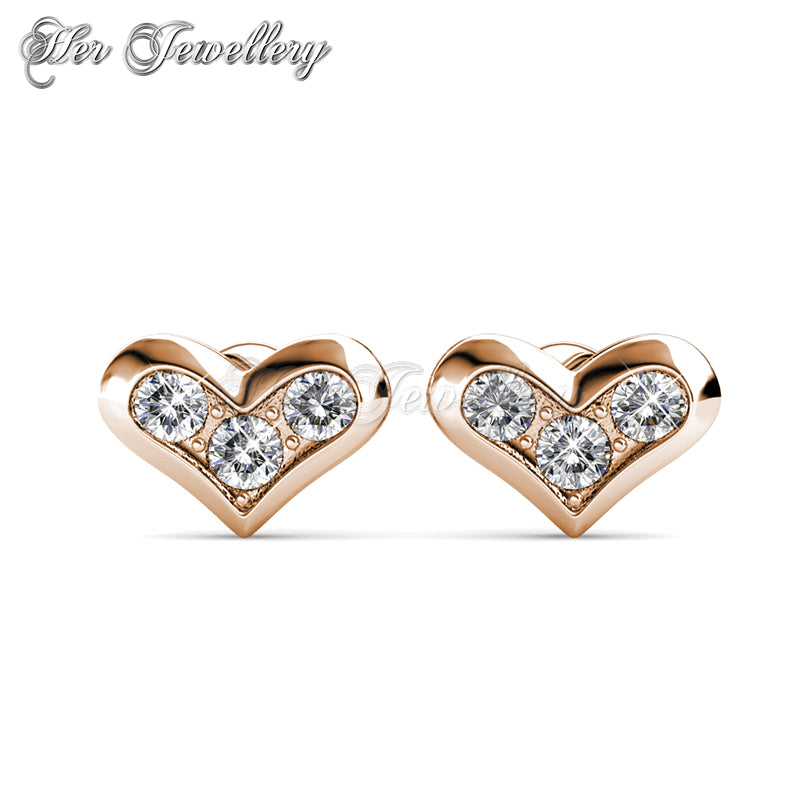 Swarovski Crystals Kolina Earrings (Rose Gold) - Her Jewellery