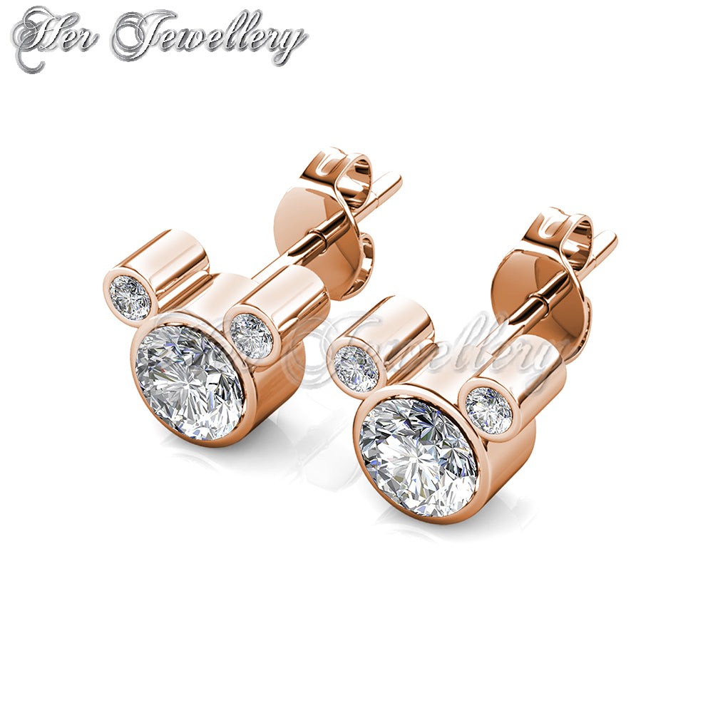 Swarovski Crystals Little Bear Earrings - Her Jewellery
