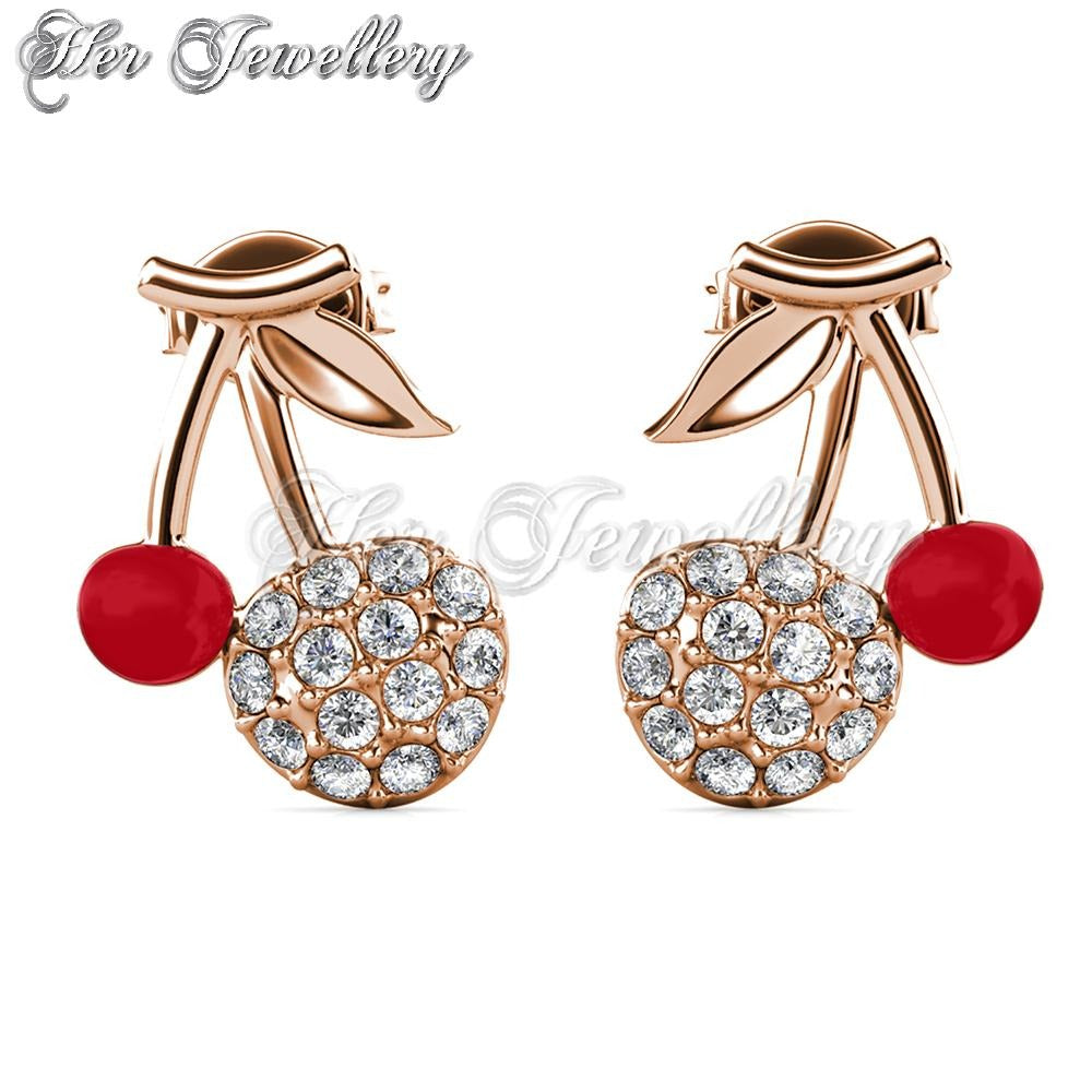 Swarovski Crystals Little Cherry Earrings - Her Jewellery