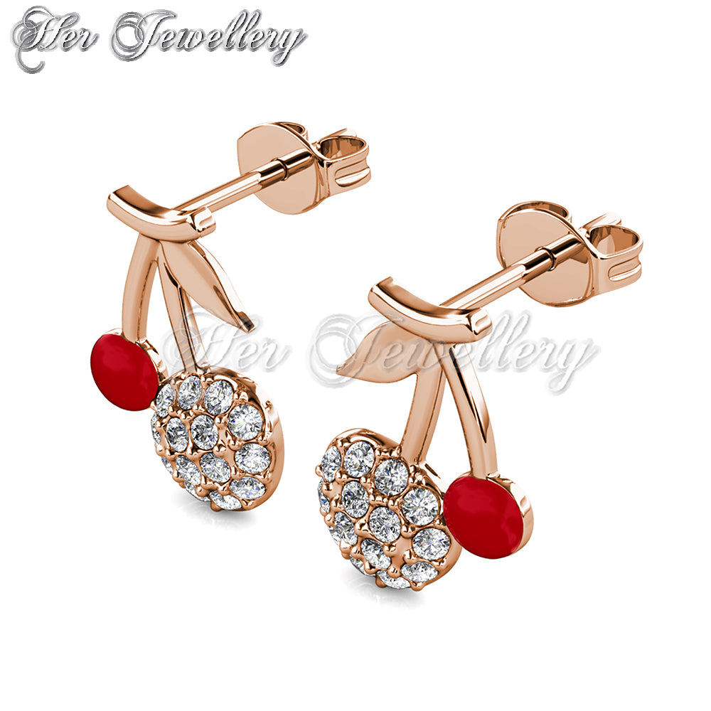 Swarovski Crystals Little Cherry Earrings - Her Jewellery