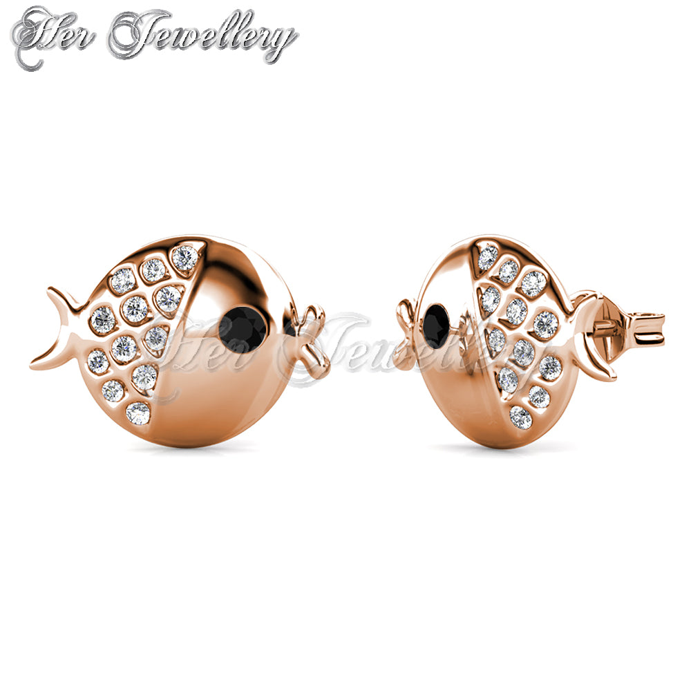 Swarovski Crystals Little Fugu Earrings - Her Jewellery