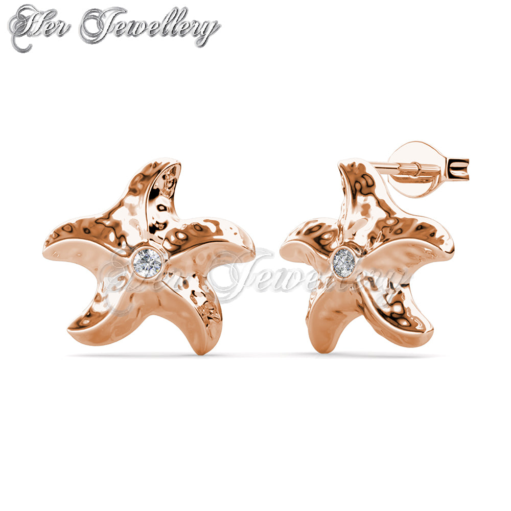 Rose gold clearance starfish earrings