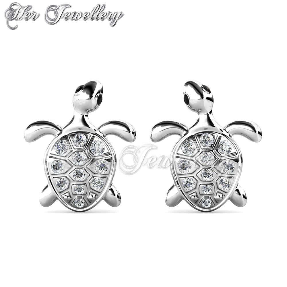 Swarovski Crystals Little Turtle Earrings - Her Jewellery