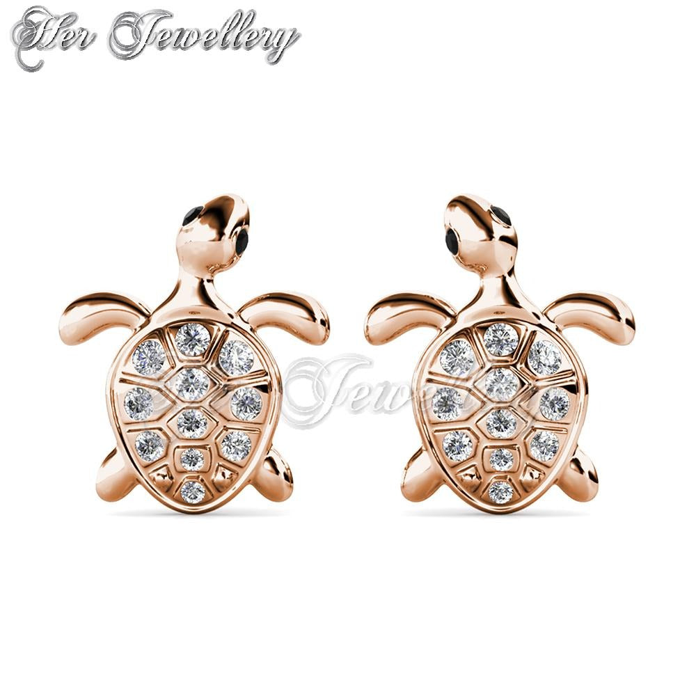 Swarovski Crystals Little Turtle Earrings - Her Jewellery