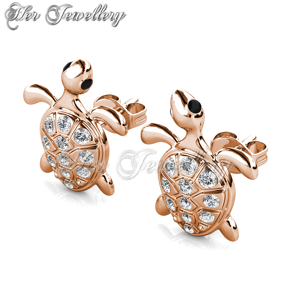 Swarovski Crystals Little Turtle Earrings - Her Jewellery