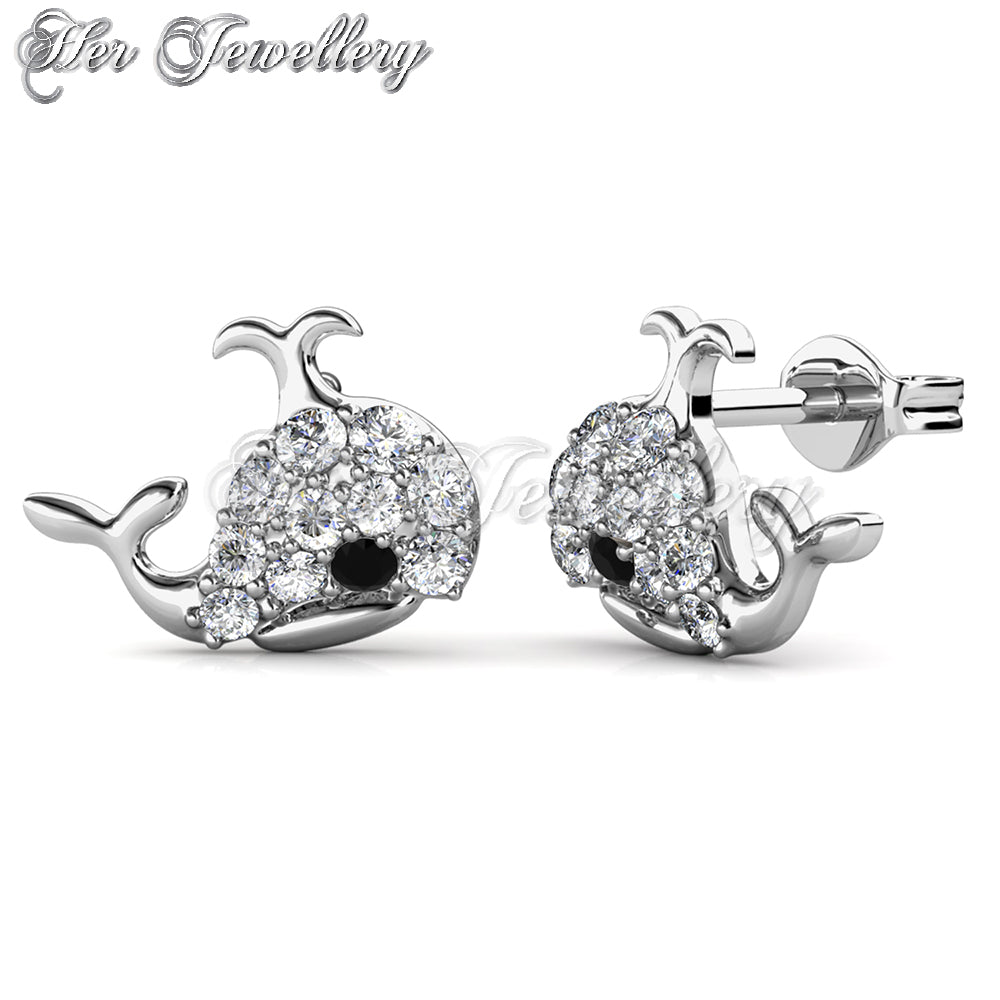 Swarovski Crystals Little Whale Earrings - Her Jewellery